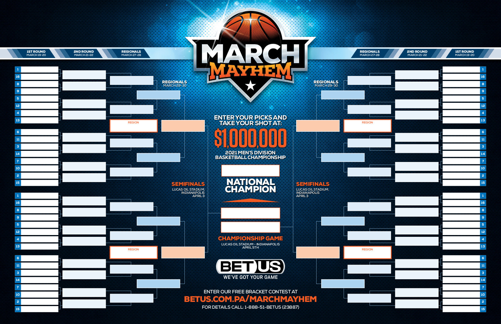 Win a Million for the Perfect NCAA Tournament Bracket