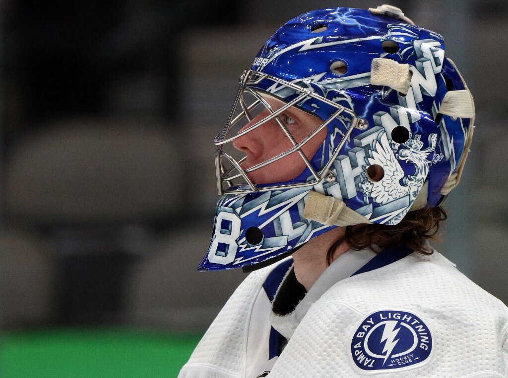 Andrei Vasilevskiy of the Tampa Bay Lightning at American Airlines Center