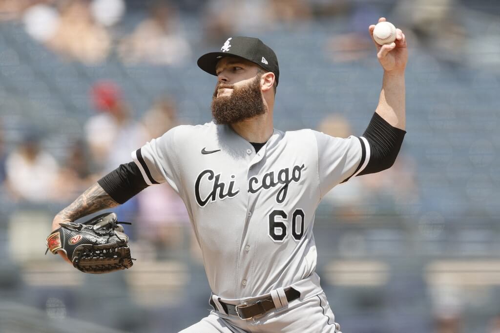 Dallas Keuchel of the Chicago White Sox pitches during the first inning against the New York Yankees at Yankee Stadium