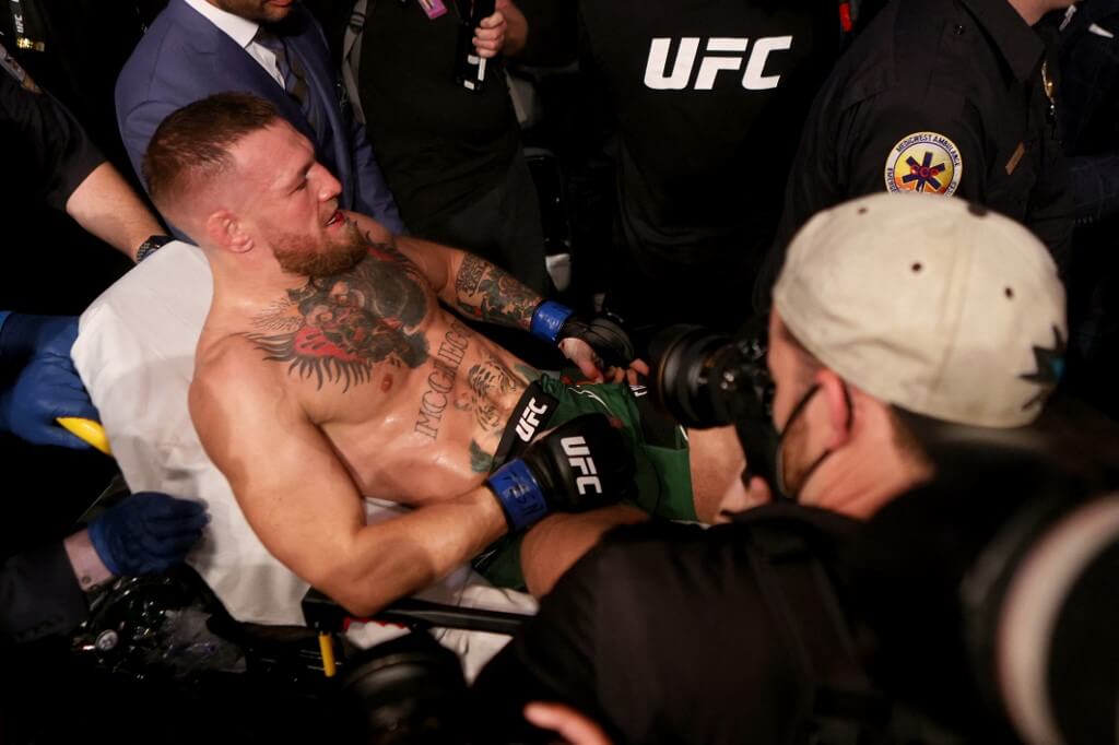 McGregor is taken off in stretcher UFC 264 Recap