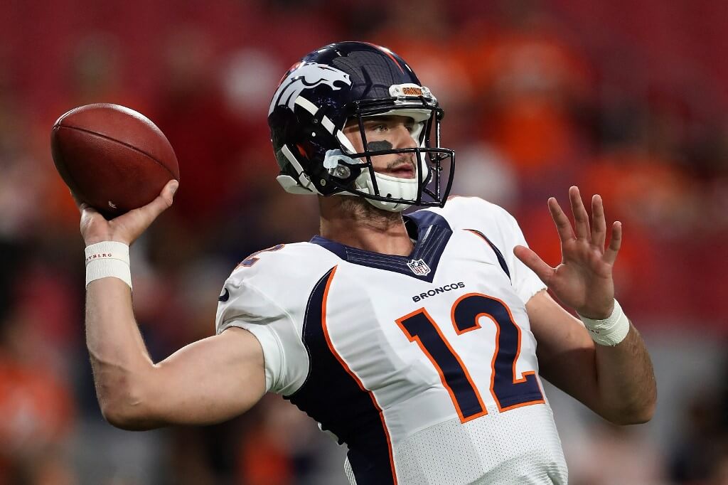 Quarterback Paxton Lynch of the Denver Broncos