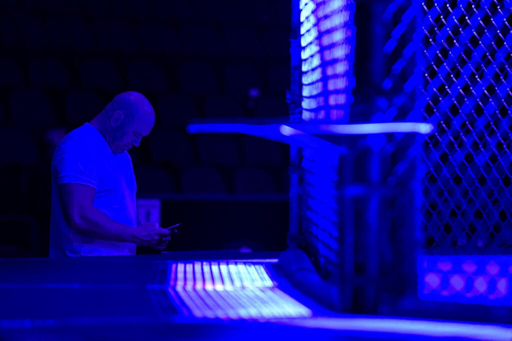 UFC president Dana White looks on during UFC Fight Night at VyStar Veterans Memorial Arena
