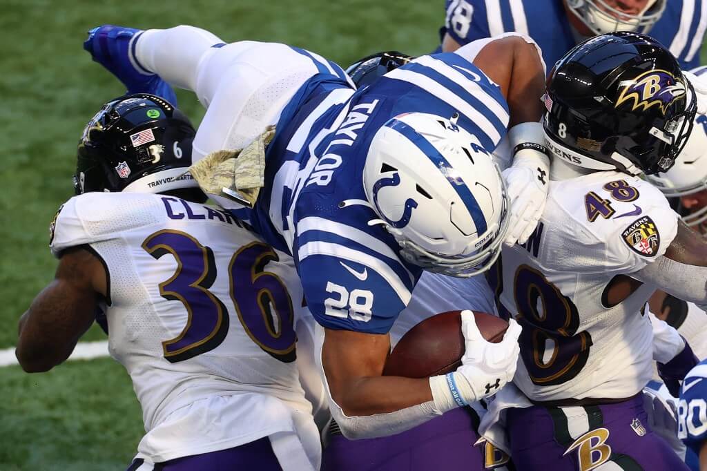 Jonathan Taylor dives Indianapolis Colts vs Baltimore Ravens Picks