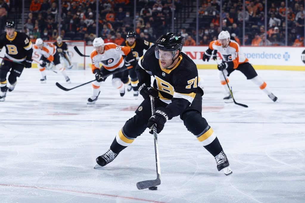 Taylor Hall looks to pass Boston Bruins vs Philadelphia Flyers Picks