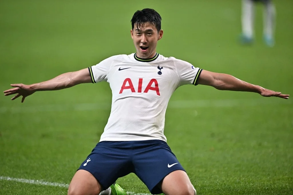 Tottenham Hotspur's Son Heung-min celebrates his goal against Team K League