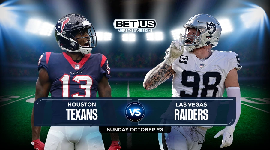 Texans vs Raiders Prediction, Stream, Odds & Picks
