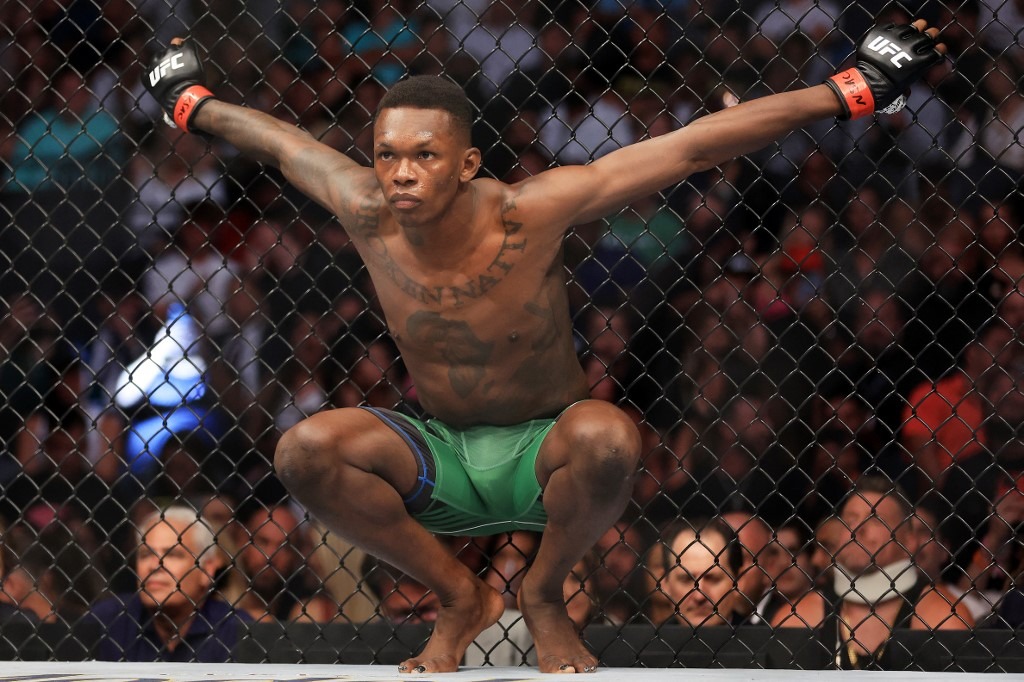 Israel Adesanya of Nigeria looks on before his middleweight title bout against Jared Cannonier during UFC 276