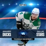Ducks vs Stars Prediction, Game Preview, Live Stream, Odds & Picks