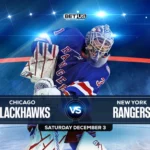 Blackhawks vs Rangers Prediction, Preview, Stream, Odds, & Picks