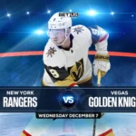 Rangers vs Golden Knights Prediction, Game Preview, Live Stream, Odds & Picks