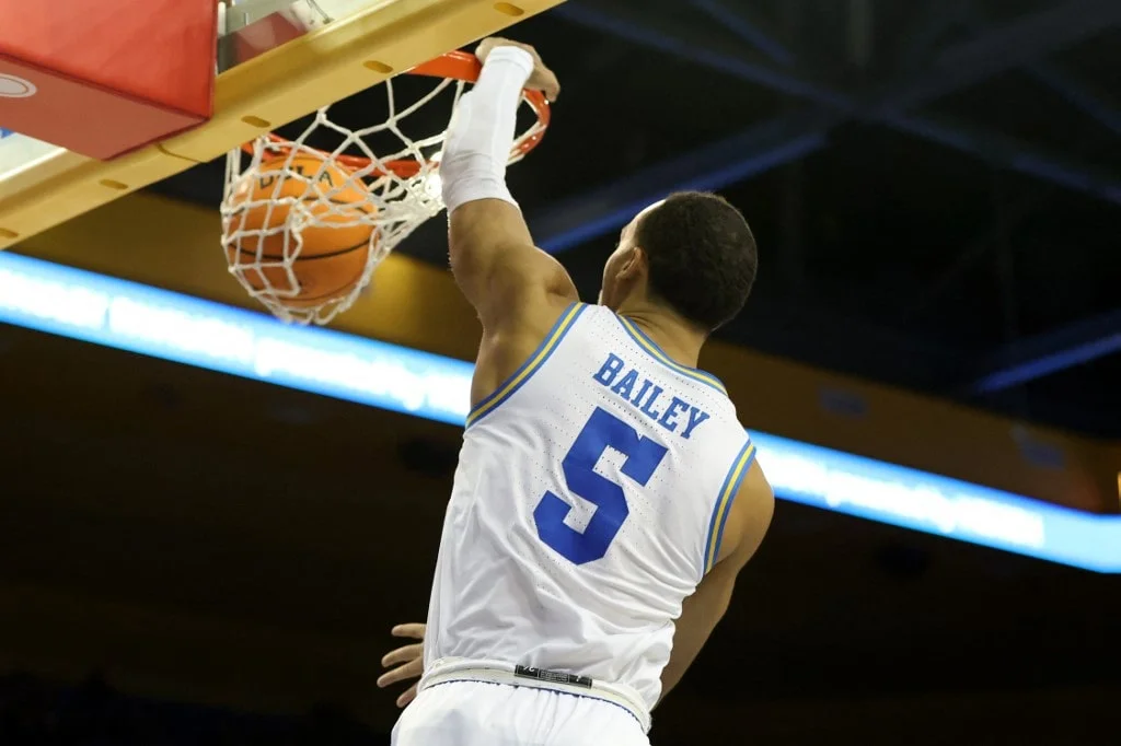 Amari Bailey #5 of the UCLA Bruins