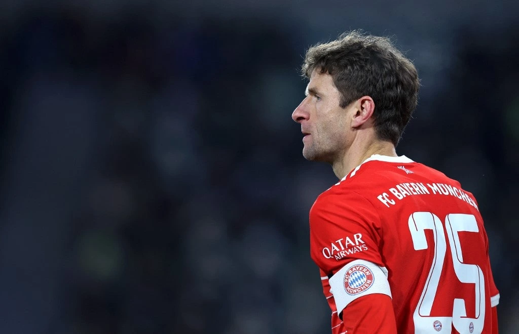 Bayern Munich's German forward Thomas Mueller