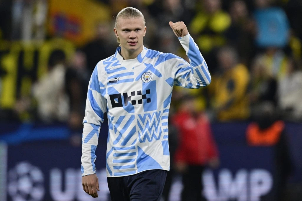 Manchester City's Norwegian striker Erling Haaland