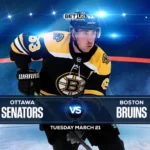 Senators vs Bruins Prediction, Game Preview, Live Stream, Odds and Picks