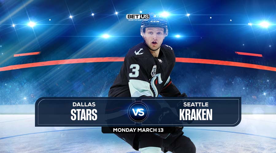 Stars vs Kraken Prediction, Stream, Odds and Picks, March 13