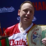 Joey Chestnut Devours Nathan’s Hot Dog Contest Competition
