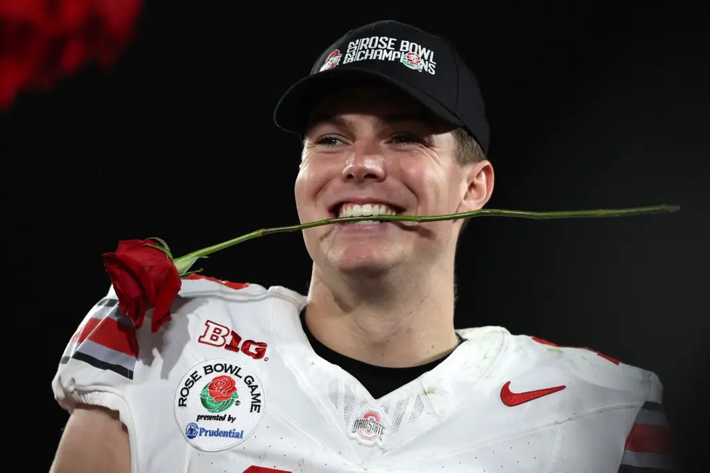 Will Howard Couldn’t Get on Stage at Rose Bowl Presentation