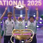 Team Falcons raises the TI 14 Aegis in 2025